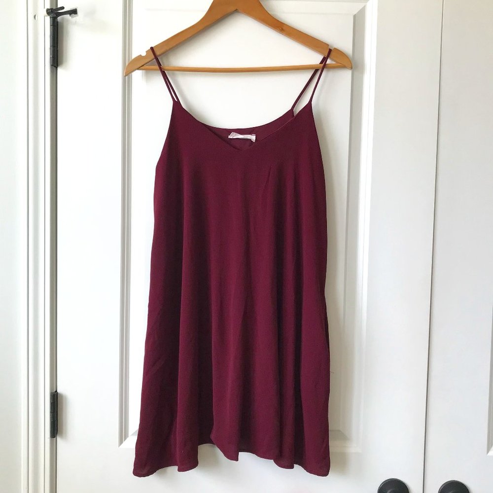 Peach Love Maroon Mini Dress